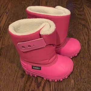 Baby’s Pink Tundra Snow Boots